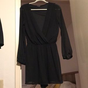 Express long sleeve black romper